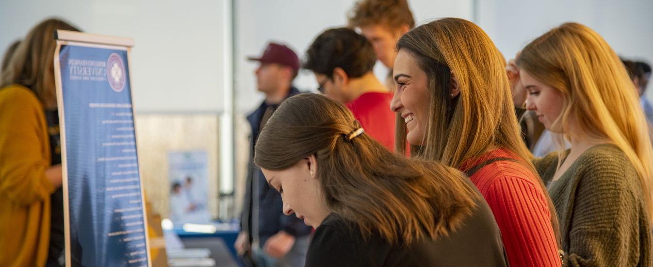 Students learn about all the opportunities available to them after graduation during a career fair hosted by The Aspire Program. The Aspi...